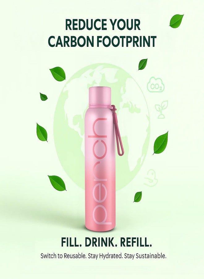 Perch Zion Hot and Cold Steel Water Bottle 720 ml, ISI Certified, Vacuum Insulated | for School, Gym, Office, Home | Leak Proof, BPA-Free | Flask for Kids, Men and Women | Cotton Candy - Image 5